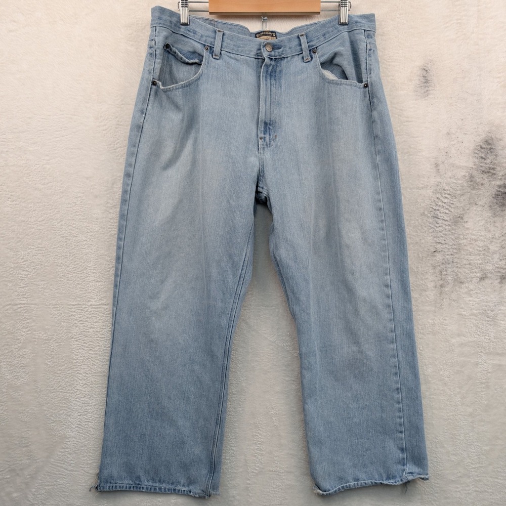 VTG Steve & Barrys Jeans Men's 40x29 Blue Light Wash Wide-Leg Baggy Grunge 90s